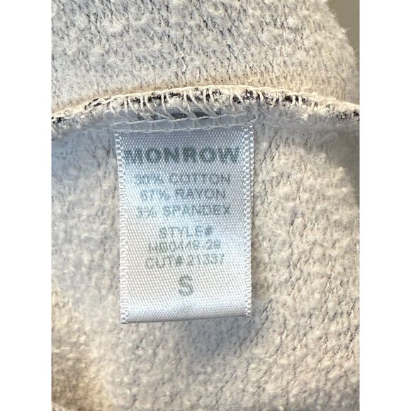 Monrow Women's Size Small Houndstooth Girlfriend Supersoft Fleece Top & Joggers - Picture 12 of 12